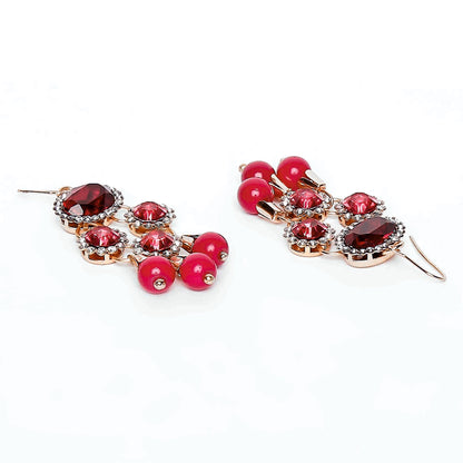 Red Diamante Earring