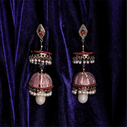 Multi Color Dome Jhumkas Earring