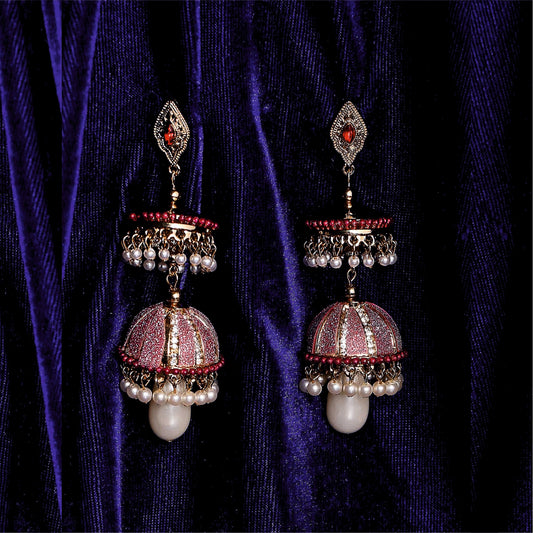 Multi Color Dome Jhumkas Earring