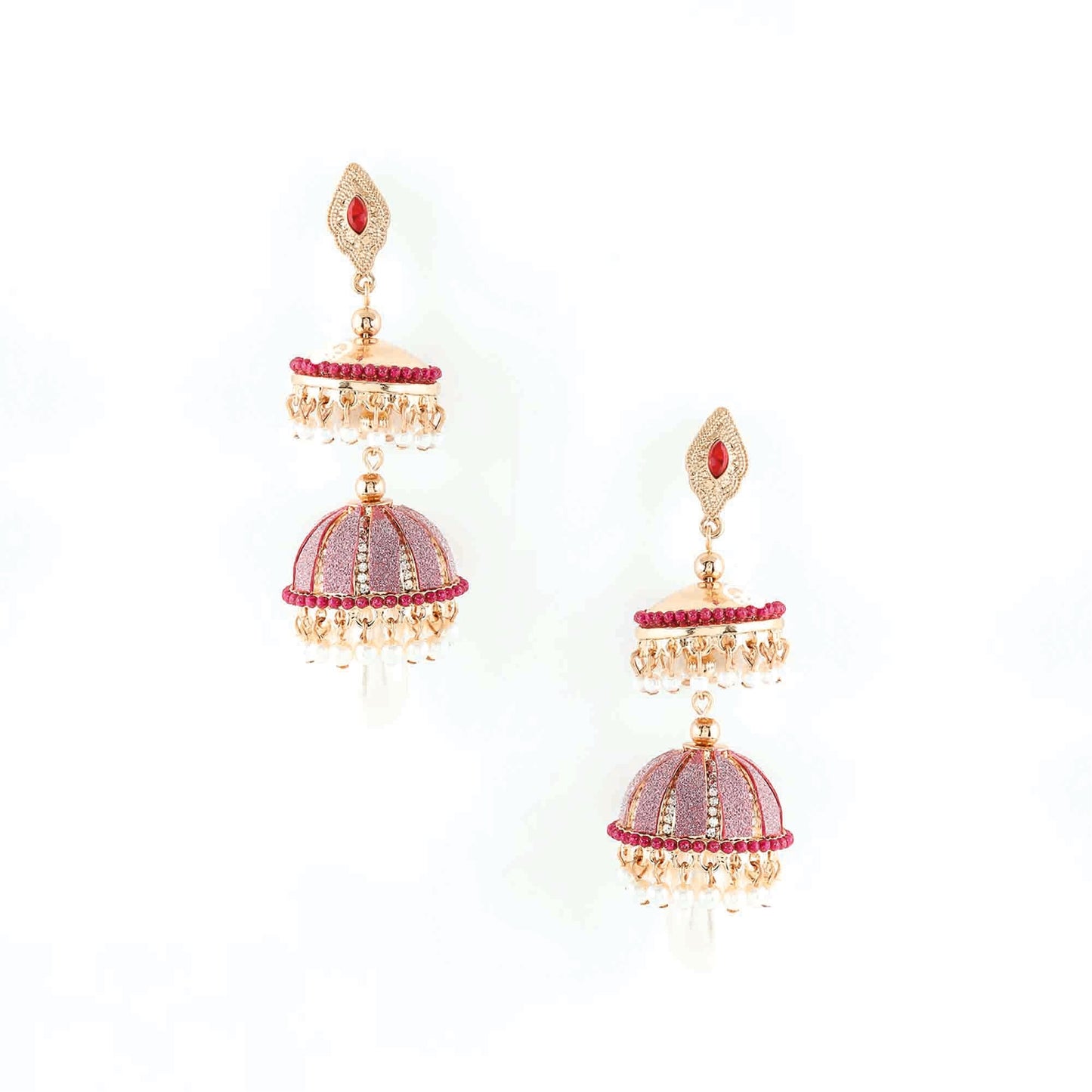 Multi Color Dome Jhumkas Earring