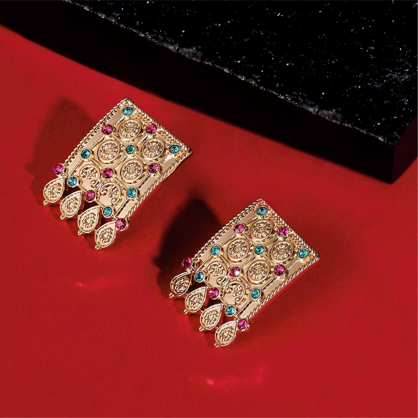 Multi Shaped Earrings Zinc Drops & Danglers