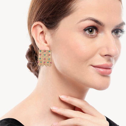Multi Shaped Earrings Zinc Drops & Danglers