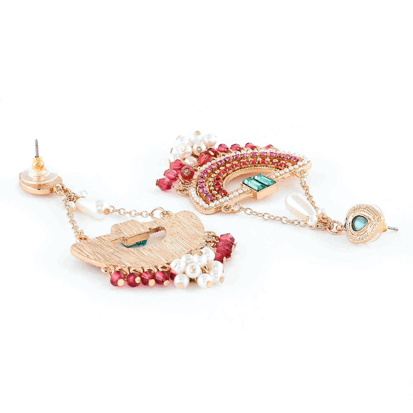 Multi Half Moon Drop Earring