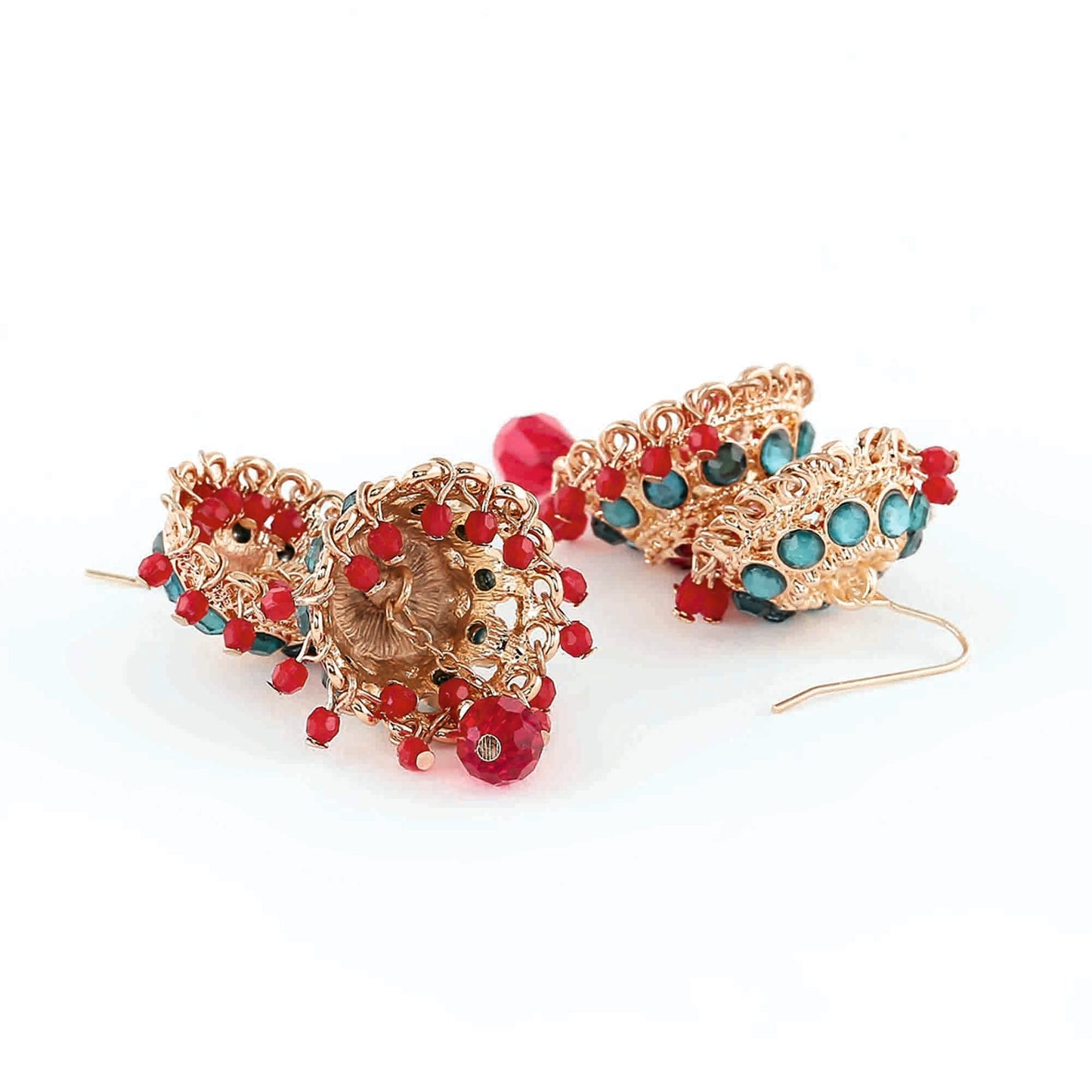 Multi Color Dome Jhumkas Earrings