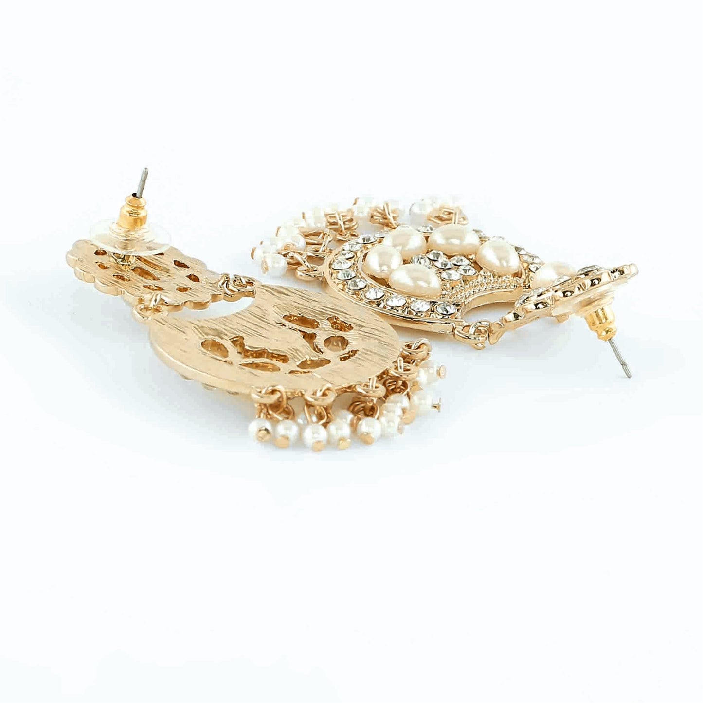 Gold Moon Drop Earrings