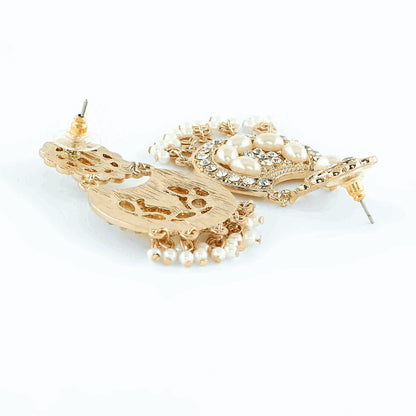 Gold Moon Drop Earrings